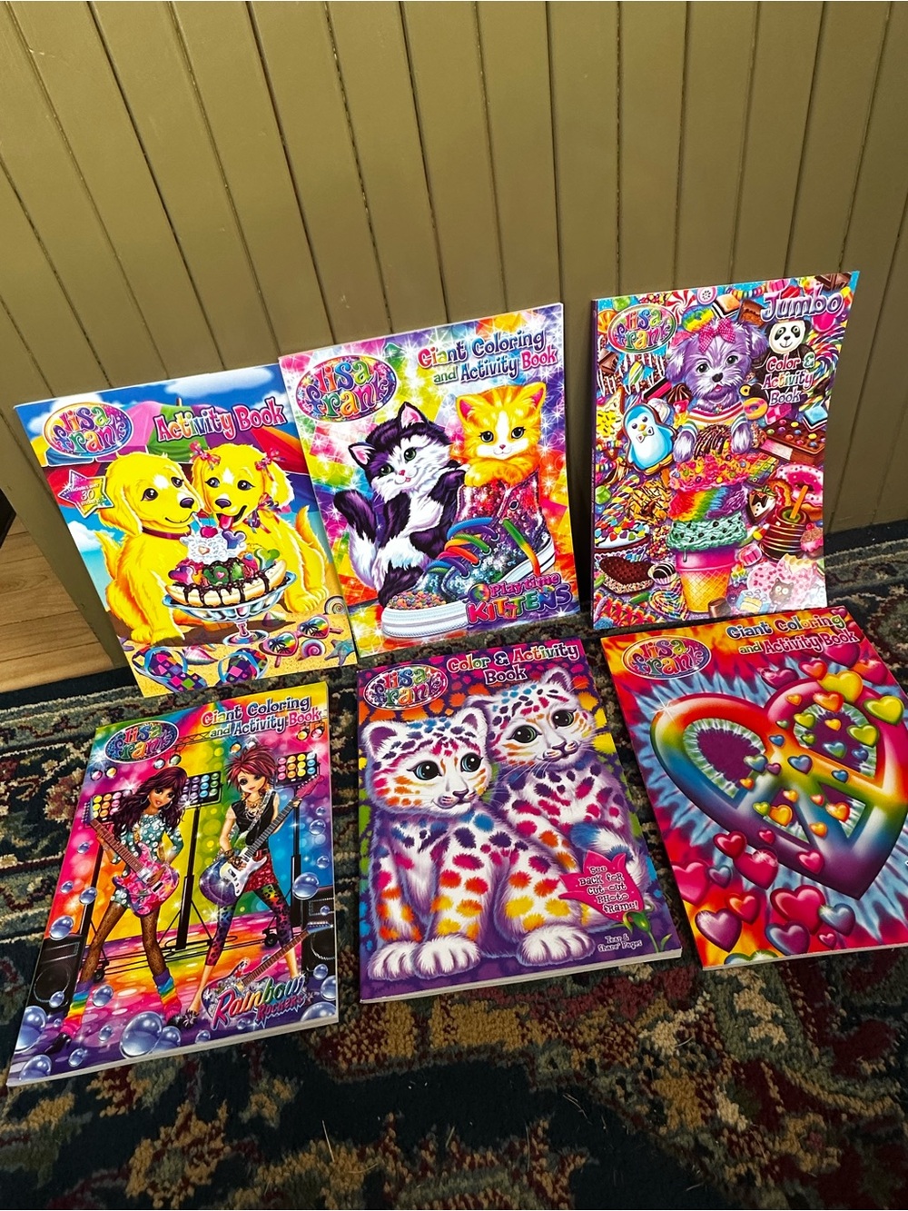 2015 Lisa Frank Color Activity Sticker Book Lot of 6 NEW